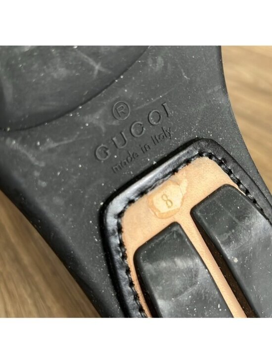 GUCCI Brown Leather Horsebit Driving Loafers Men\'s Back Heel Logo Rubber Sole main image 9